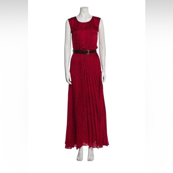 Michael Kors belted leopard print long dress​ - Picture 1 of 7